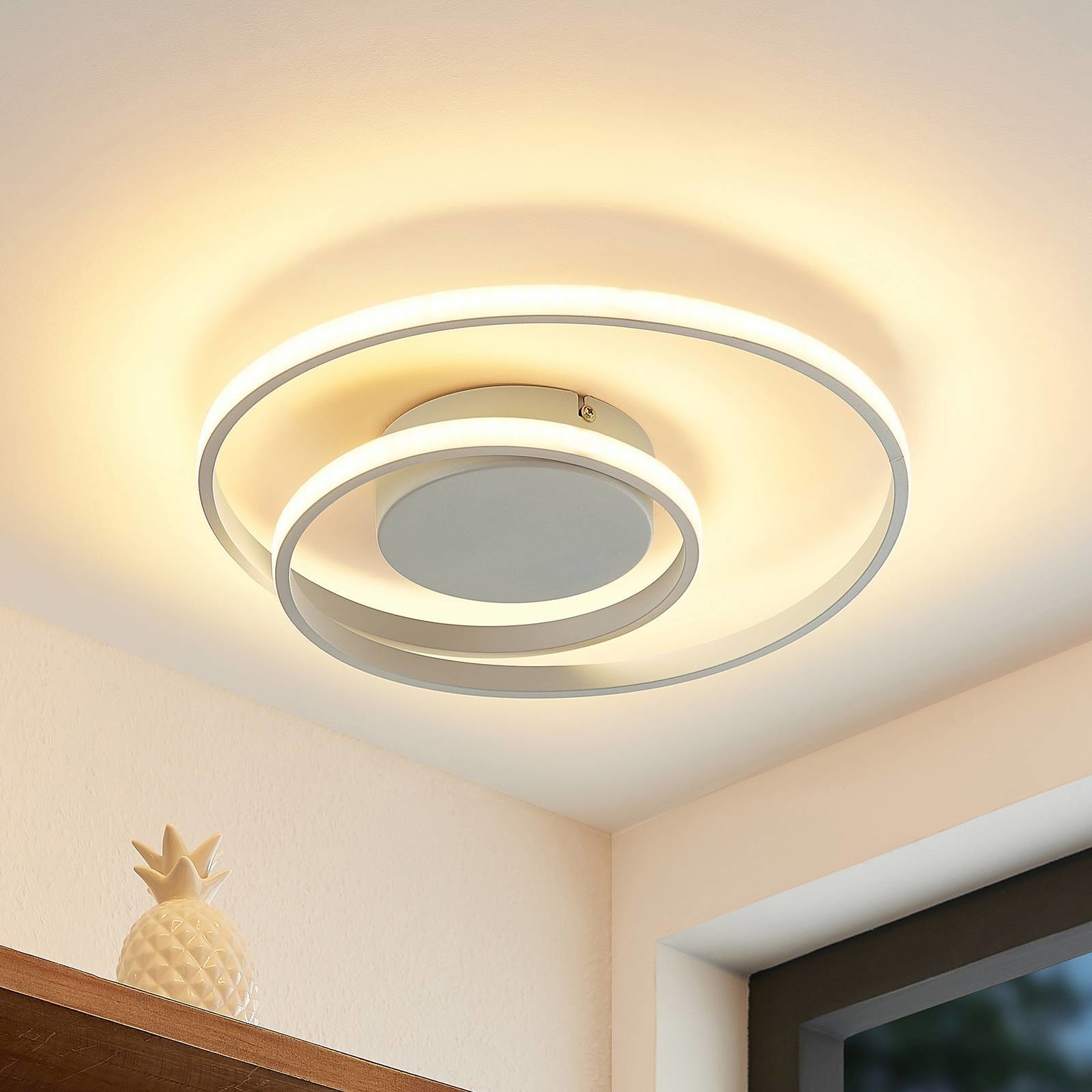 Lindby lampa sufitowa Emisua CCT ściemniana biała