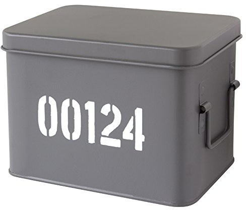 GELCO gelco 3467937088247 szafka na leki Box mały metalowy Carbon apteczka 22 x 15,5 x 16 cm 3467937088247