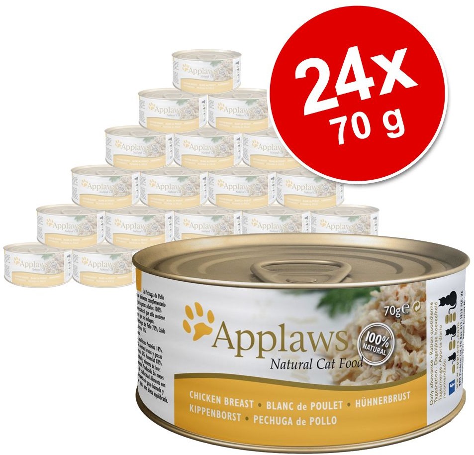 Applaws Megapakiet , 24 x 70g - Pierś z kurczaka 301915.1