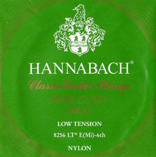 Hannabach Klassik Gita rrensaiten Serie 825 Low Tension specjalna złocenie E/6 8256LT GREEN