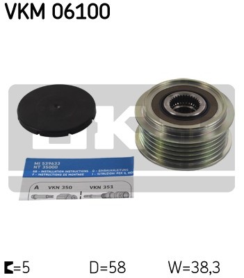 SKF Sprzęgło jednokierunkowe alternatora VKM 06100