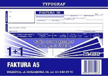 Typograf Druk Faktura A5 1+1 samokopiująca 01124