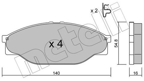 METELLI Klocki hamulcowe 22-0433-0