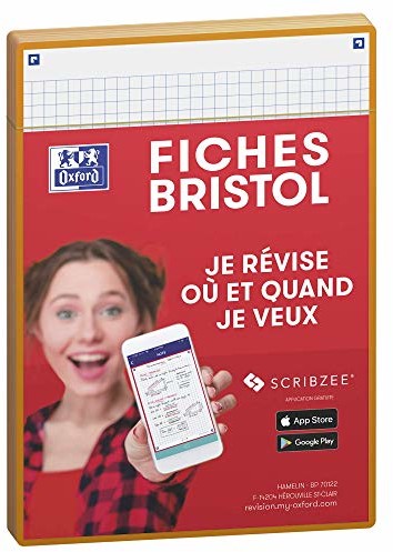 Oxford Oxford Revision 2.0 fiszki A5 (14,8 x 21 cm), małe kratki, przód/tył, ramka, pomarańczowa, 50 sztuk 400133963
