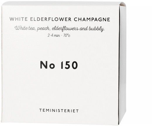 Teministeriet Teministeriet 150 White Elderflower Champagne Herbata Sypana 50g Opakowanie Uzupełniając TM-KB-BOX-150
