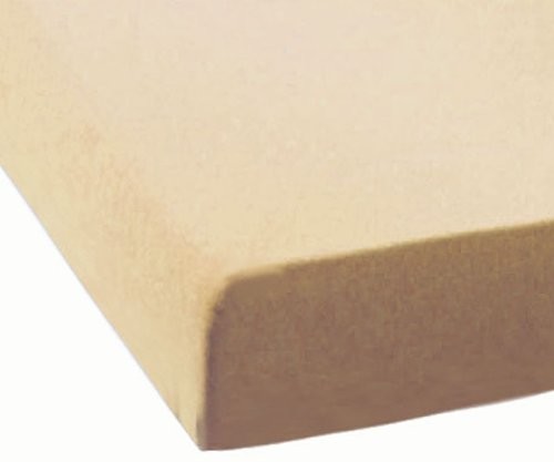 Kinzler C-03168/42 Premium z bawełny Jersey prześcieradło z gumką z dodatkiem elastanu rozmiar 90  100x200 cm kremowy C-03168/42