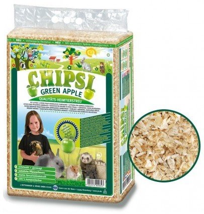 Chipsi Ściółka CHIPSI Green Apple, 60 l/3,2 kg