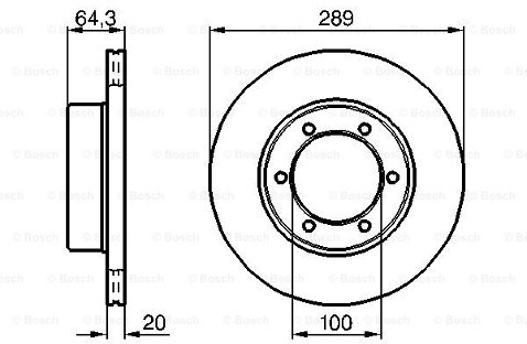 BOSCH Tarcza hamulcowa przednia, 0 986 478 453  0986478453