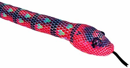 Wild Republic 23527 Pluszowy wąż czerwony i zielony, miękka zabawka, 137 cm, wiele 23527