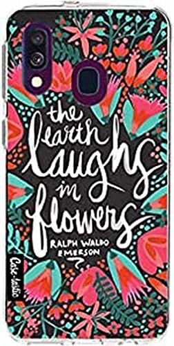 Samsung Casetastic Etui na telefon Galaxy A40 (2019) - cienkie etui z tworzywa TPU. Amortyzująca i odporna na zarysowania osłona do Galaxy A40 (2019) - Laughs Flowers Charcoal - Casetastic 94798