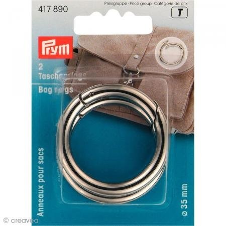Prym 417890  torba pierścienie 35 MM w kolorze srebrnym PRYM_417890