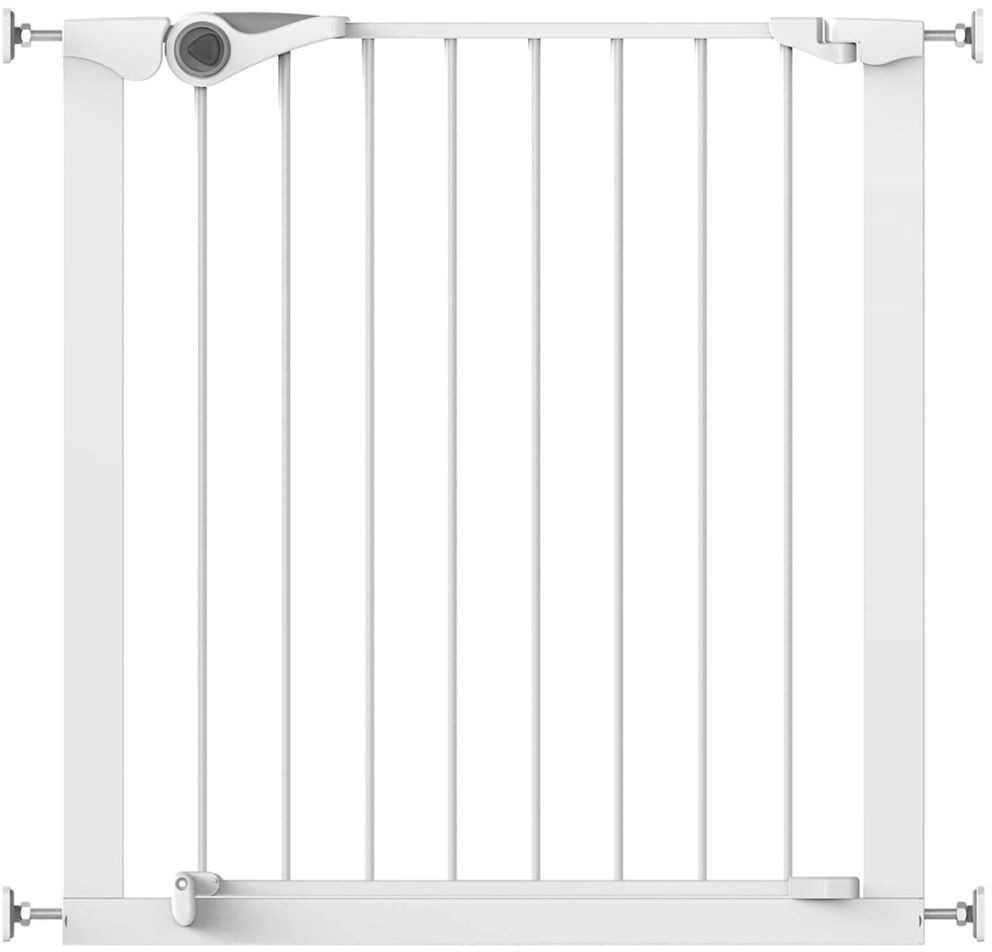 Meubleplus Noma Bramka zabezpieczająca Easy Pressure Fit, 75-82 cm, metal, biała
