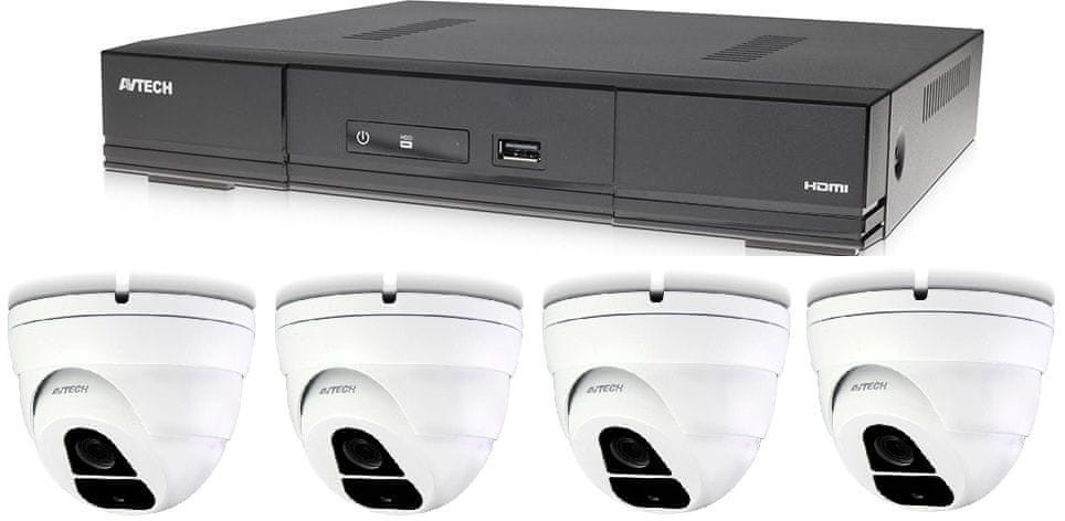 Avtech ZESTAW 1x DVR DGD1005AV i 4x 5MPX Dome kamera DGC5205TSE + 2x zasilacz GRATIS!
