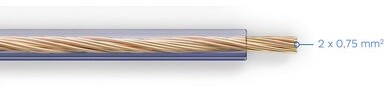 TechniSat Kabel głośnikowy 2x0,75 CCA 1 metr