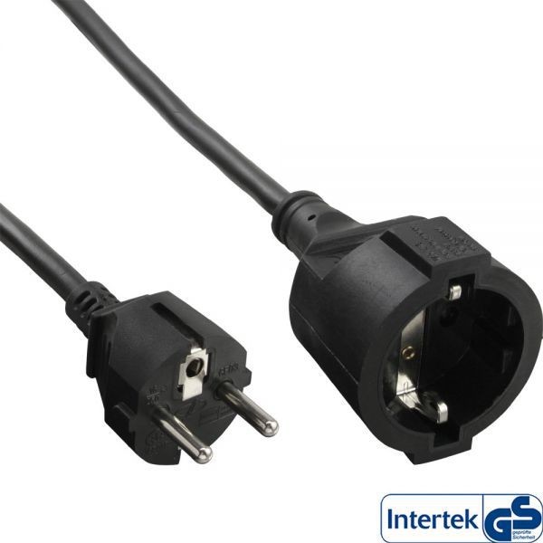 InLine Przedłużacz zasilania czarny 3m 16403 16403