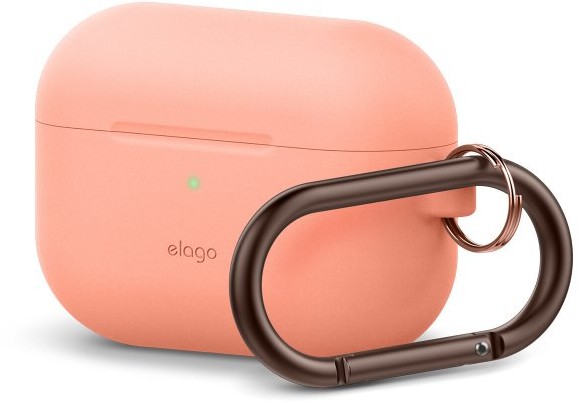 Elago Elago AirPods Pro Hang Case - etui z karabińczykiem do AirPods Pro brzoskwiniowe EAPPOR-HANG-PE