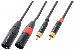 Power Dynamics Cable 2xXLR Male-2xRCA Male 6.0m, przejściówka XLR/RCA 176.686