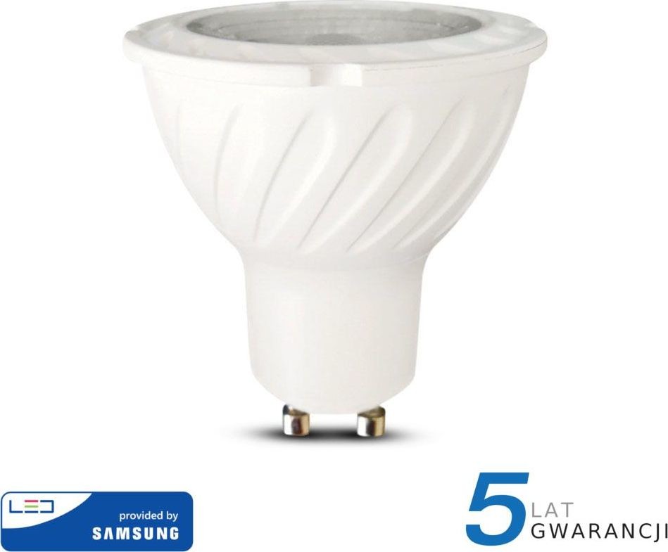 V-TAC SAMSUNG SAMSUNG Żarówka LED VT-277 SAMSUNG CHIP 7W GU10 4000K 480lm A+ 38st 166 166