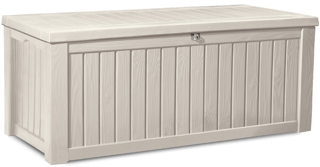 KETER Skrzynia ogrodowa KETER Rockwood Box, kremowa, 155x72x64 cm, 570 l