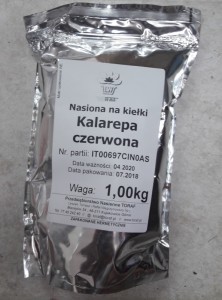 Toraf Nasiona na kiełki KALAREPA CZERWONA 1kg Nas000375
