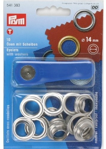 Prym Tarcze do oczka i MS 14,0 MM kolor srebrny 10 sztuk PRYM_541383