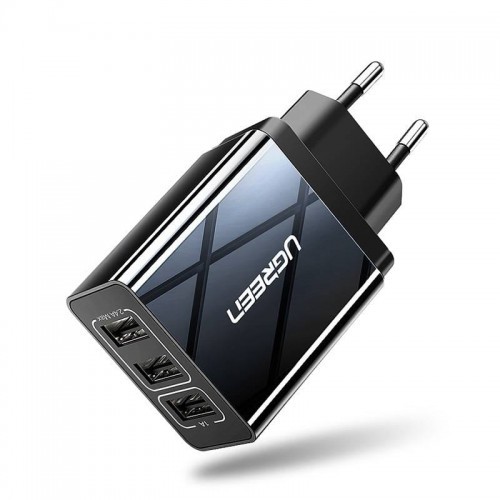 UGREEN Ładowarka sieciowa UGREEN ED013, 3x USB, 2.4A (czarny)
