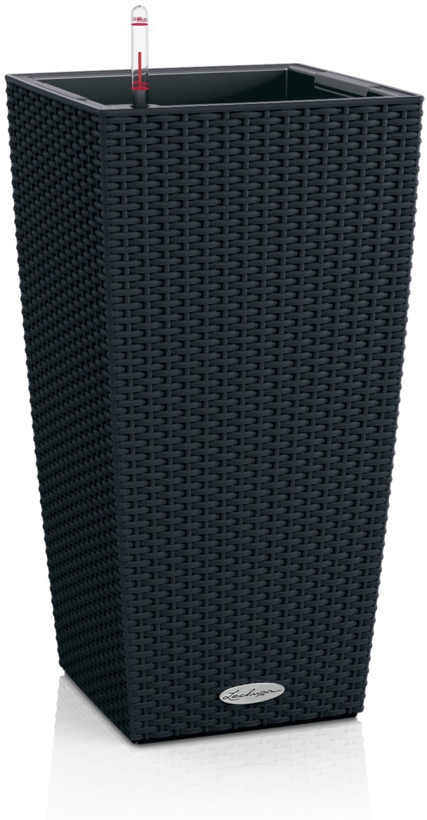 Lechuza Doniczka CUBICO Cottage 30/30/56 grafitowy czarny CUBICO COTTAGE 30 CZ