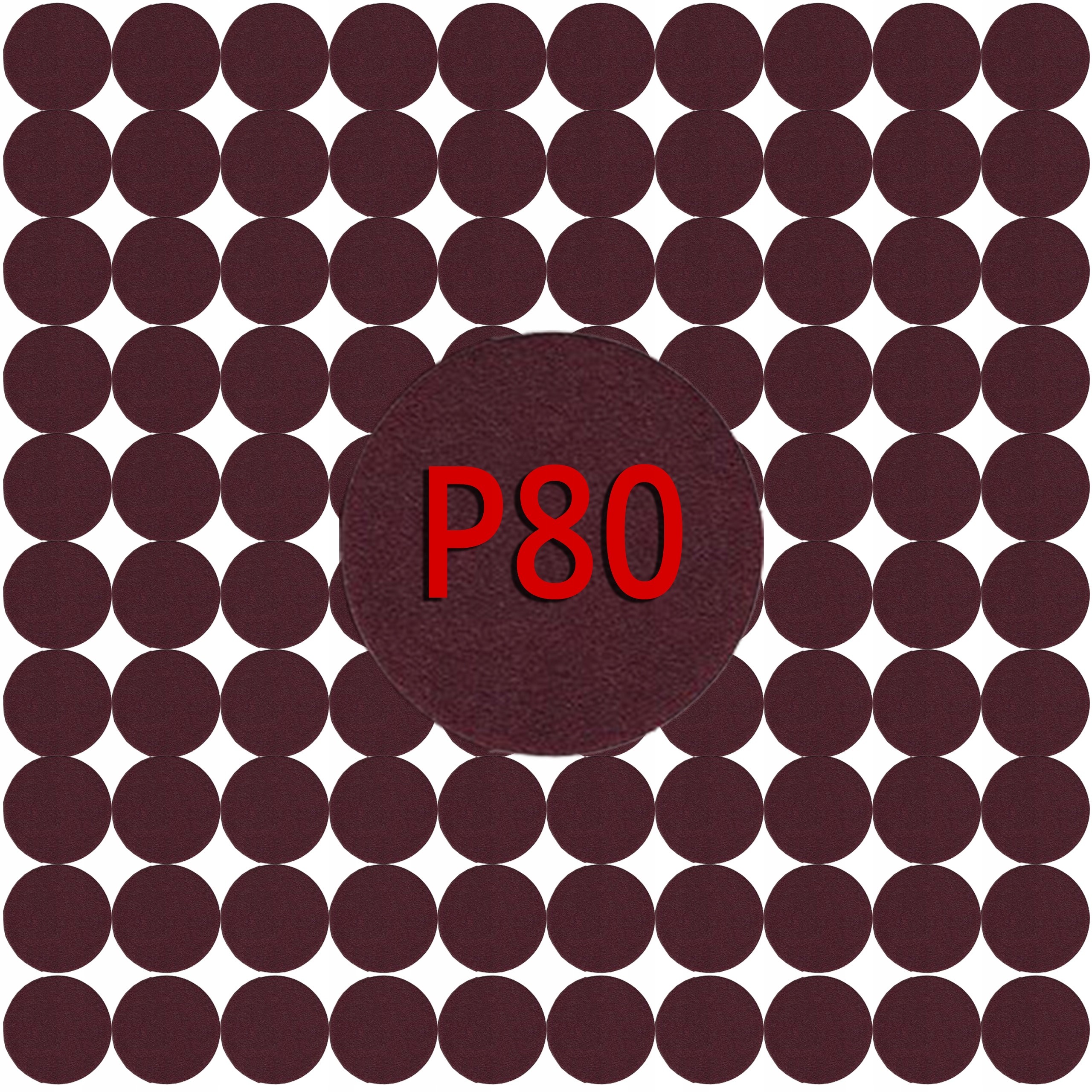 Krążek Szlifierki 125mm Papier Ścierny P80 100 Szt