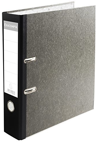 Exacompta 9074b segregator standardowy (wolkenmarmoriert grzbiet, 2 pierścienie, 80 MM, DIN A4) Szary 9074B