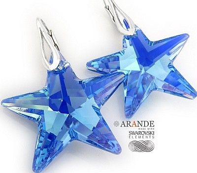 Swarovski NEW kolczyki SAPPHIRE STAR PROMOCJA