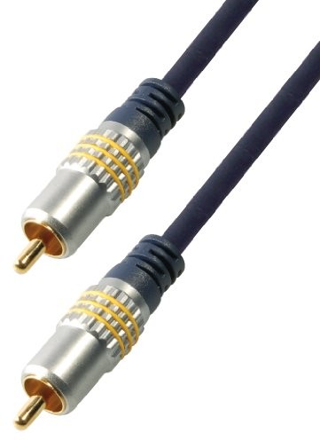 All4u BBV 3 kabel cinch (wtyczka cinch Wtyczka wtyczka typu cinch, w pełni metalowa chromowana) na potrzeby aplikacji wideo Niebieski