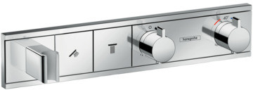 Hansgrohe bateria termostatyczna do 2 odbiorników, montaż podtynkowy, element zewnętrzny biały/chrom RainSelect 15355400 15355400