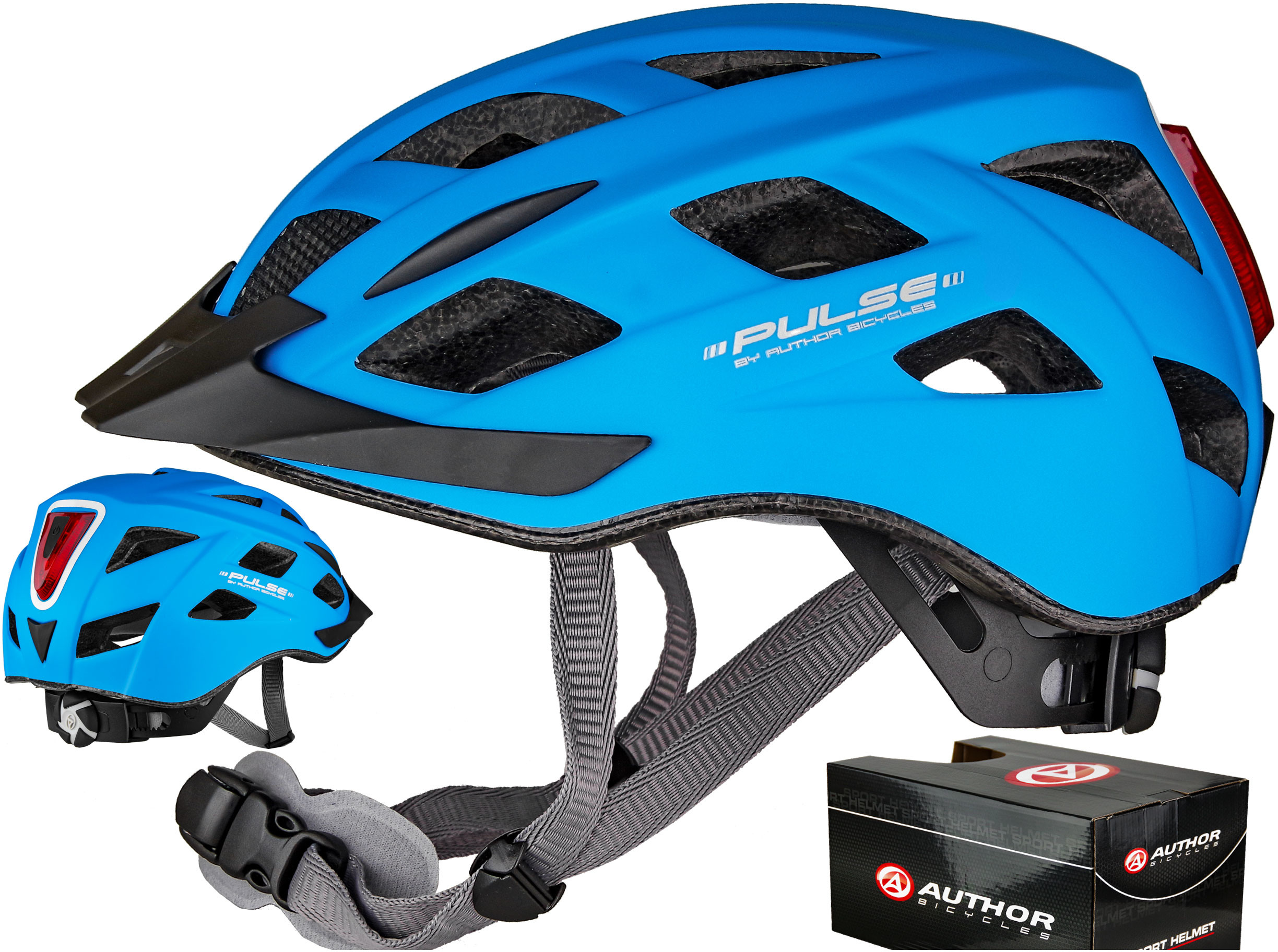 Modi Rowerowy Author Pulse Led X8 Blue 58-61 CM