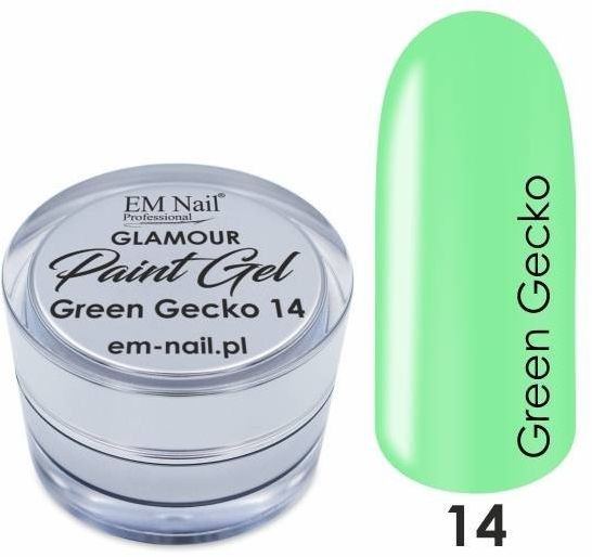 Em nail professional Paint Gel Glamour Nr. 14 Green Gecko