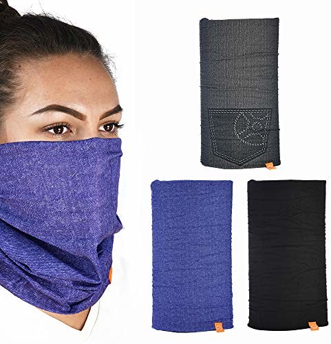 Oxford Comfy Neck Warmers Oxford Comfy Neck Warmers Kominiarka dżinsowa Unisex's (3 sztuki) - denim/szary/czarny, jeden rozmiar NW125