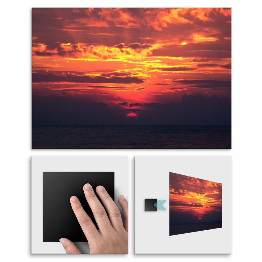 Pix4home Plakat metalowy niebo podczas zachodu słońca L POS-L-02019