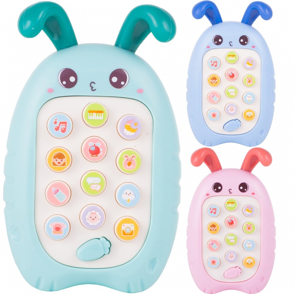 Telefon Muzyczny Króliczek Interaktywny Dla Malucha Do zabawy