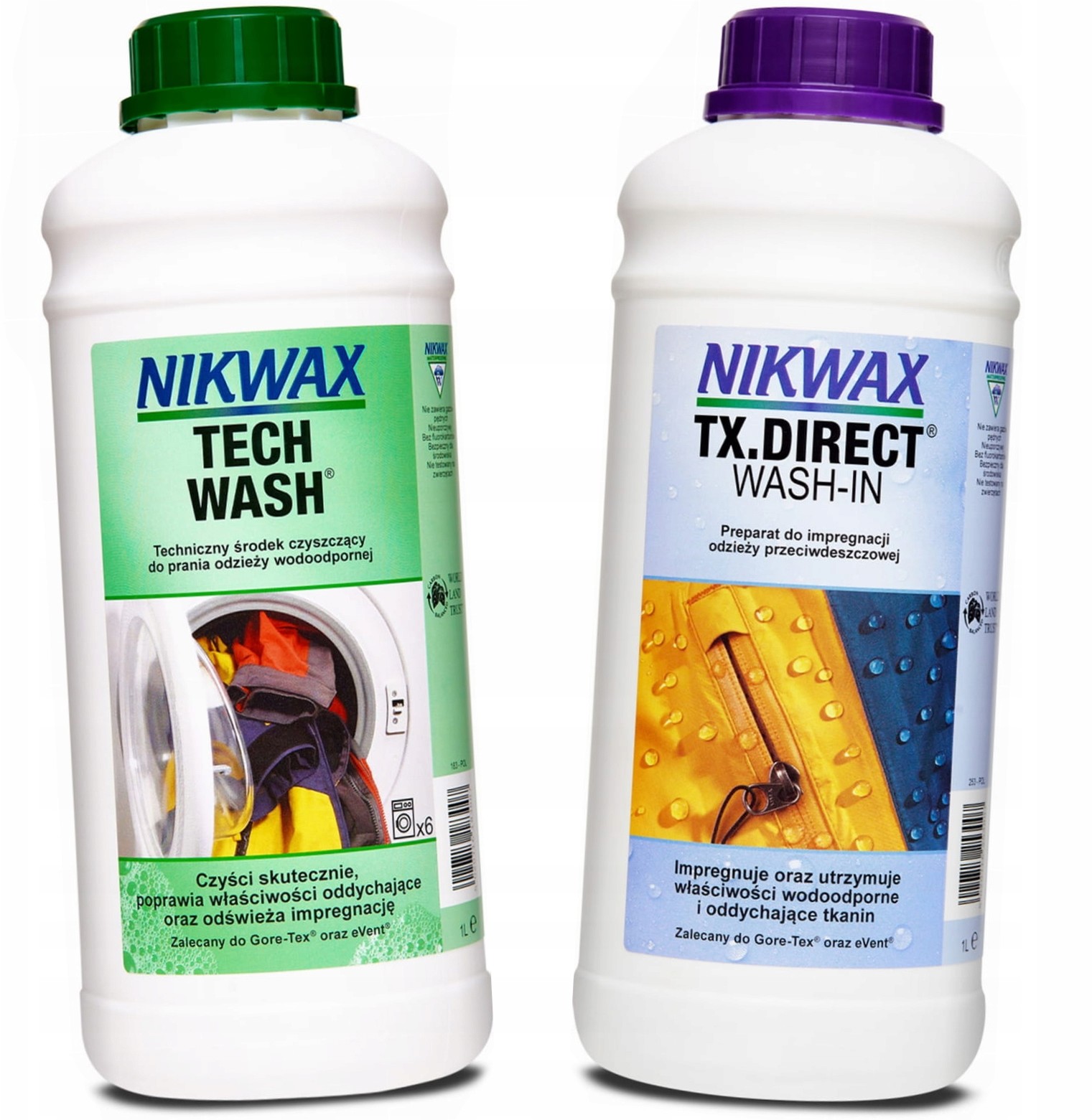 Nikwax Zestaw Tech Wash + Tx Direct Wash-In 2x1l