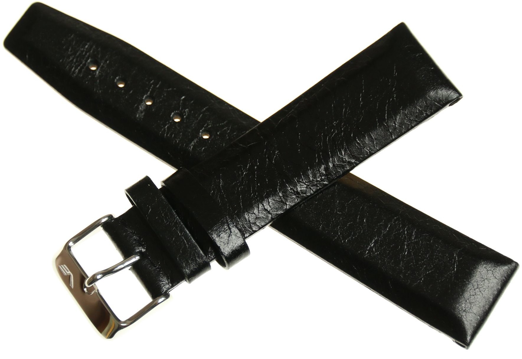 VOSTOK EUROPE Pasek do zegarka Vostok Europe Pasek Gaz-14 Skóra 560 A254) czarny gładki błyszcząca klamra > GRATIS