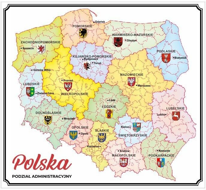 Polska - Mapa Administracyjna ED077