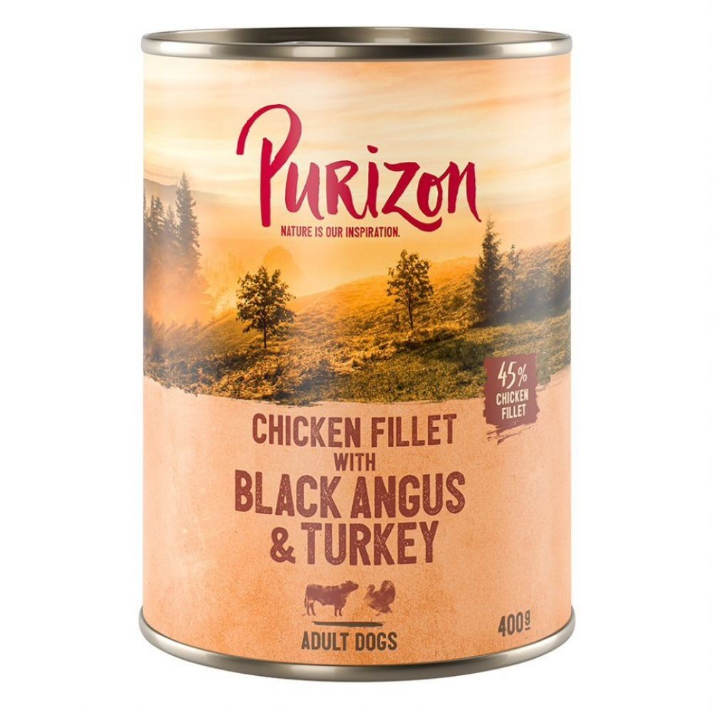 Purizon 50% taniej! Purizon Adult 400 g Wołowina Black-Angus i indyk z batatami i żurawiną