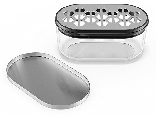 WMF Kitchen Classics tarka do sera, z pojemnik i pokrywę, Cromargan stal nierdzewna, tworzywo sztuczne, 15 x 8,5 x 7 cm 644476030