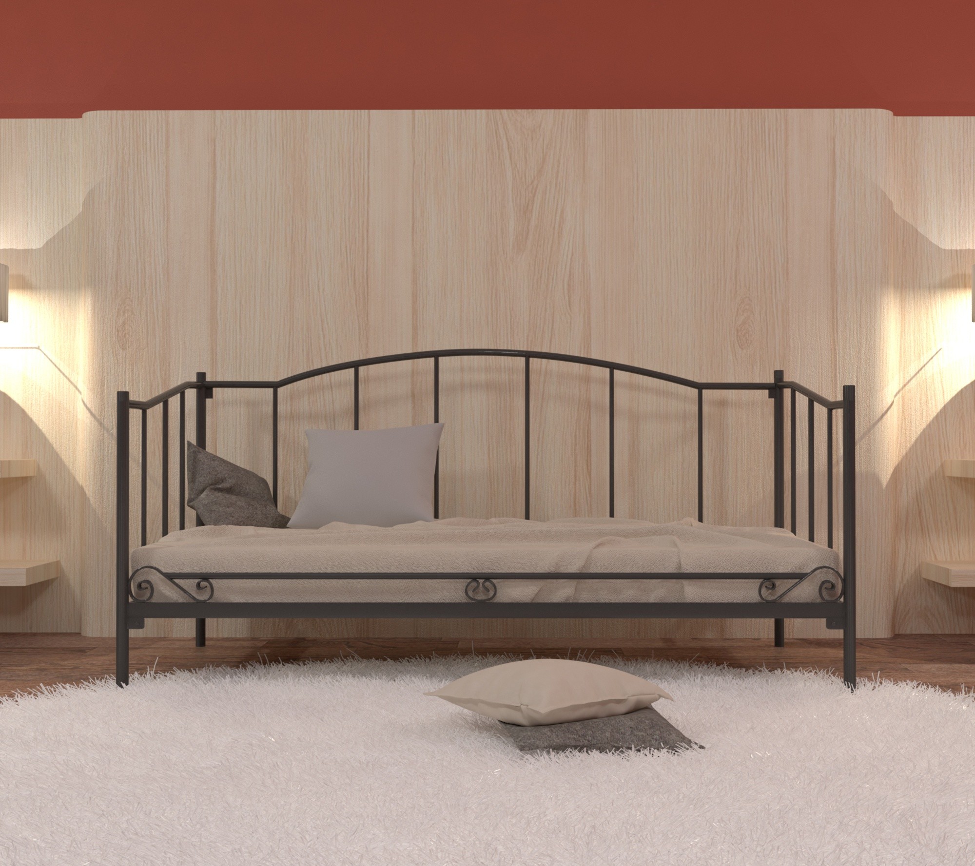 Lak System Łóżko metalowe sofa Premium - wzór 18 18