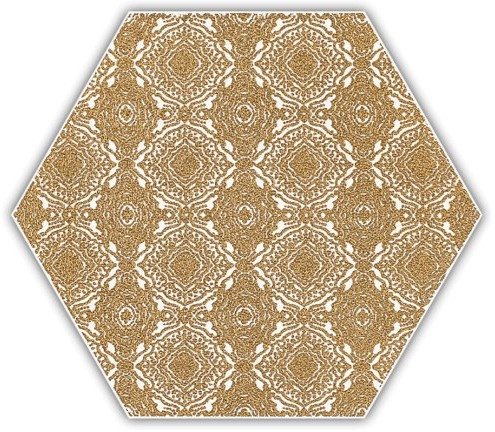 Paradyż Shiny Lines Gold Heksagon Inserto E 19,8x17,1