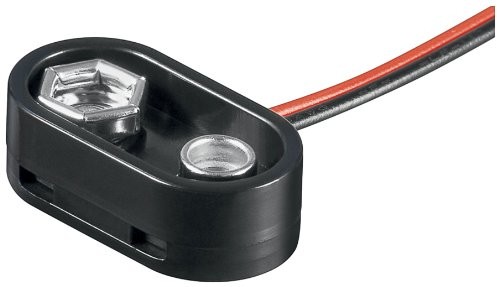 HQ Wentronic BH 9 V T (CLIP) batteriec 9-Volt Block, 1 szt., czarny 11997