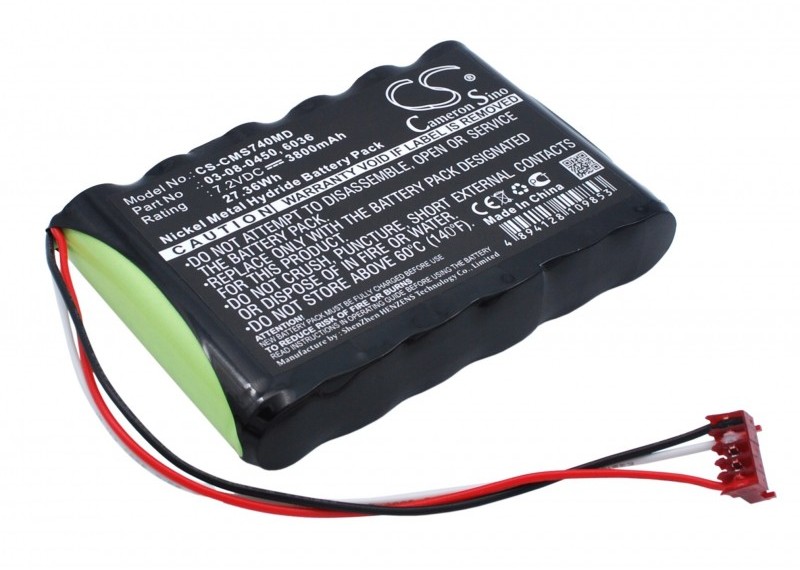 Cameron Sino Cas Medical 940X Monitor 03-08-0450 3800mAh 27.36Wh Ni-MH 7.2V Cameron Sino)