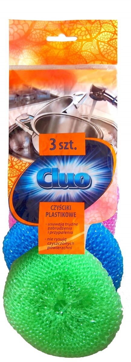 Cluo Cluo czyścik druciak plastikowy 3szt.