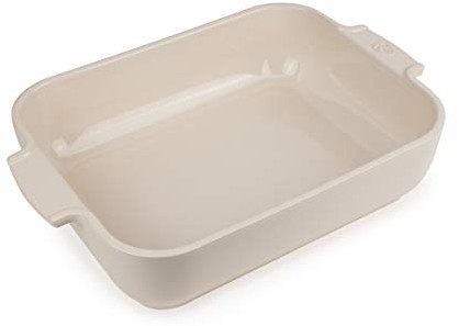 Peugeot Appolia prostokątna forma do zapiekania z uchwytami, ceramika, ecru / biały, 7,2 x 32 x 21,7 cm, pojemność: 2 l, 60046