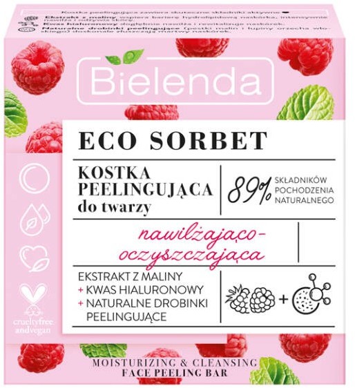 Bielenda Eco Sorbet Malina Kostka Peelingująca