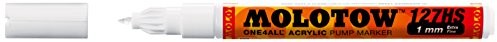 Molotow mołotow mo127102 one4all 127hs-EF pióro do oznaczania, biały sygnałowy, 6er opakowanie MO127102